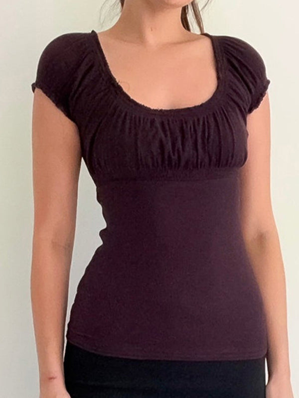 Purple vintage short sleeve shirt