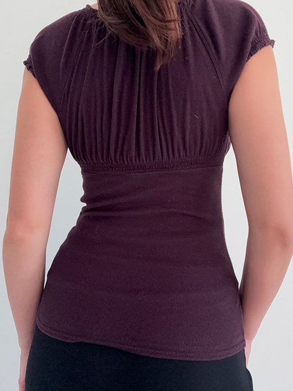 Purple vintage short sleeve shirt