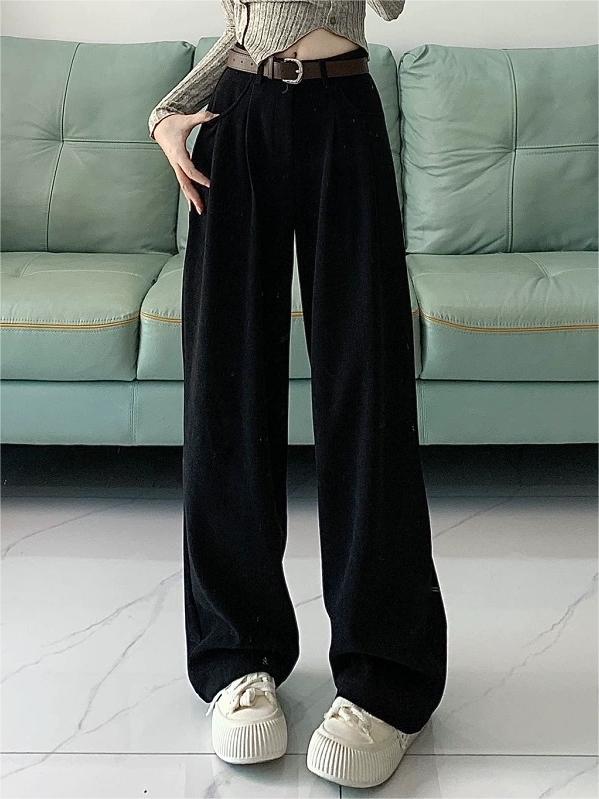Pantaloni da ragazzo larghi vintage semplici realizzati in velluto a coste