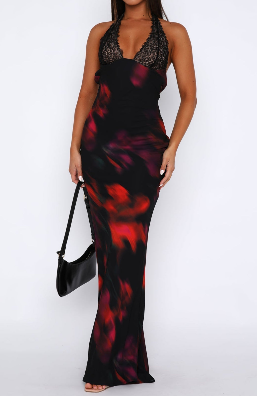 Marina maxi dress with Sangria floral print