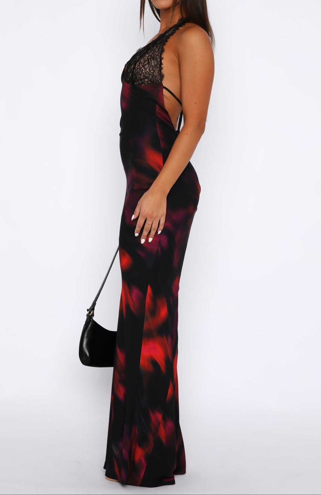 Marina maxi dress with Sangria floral print