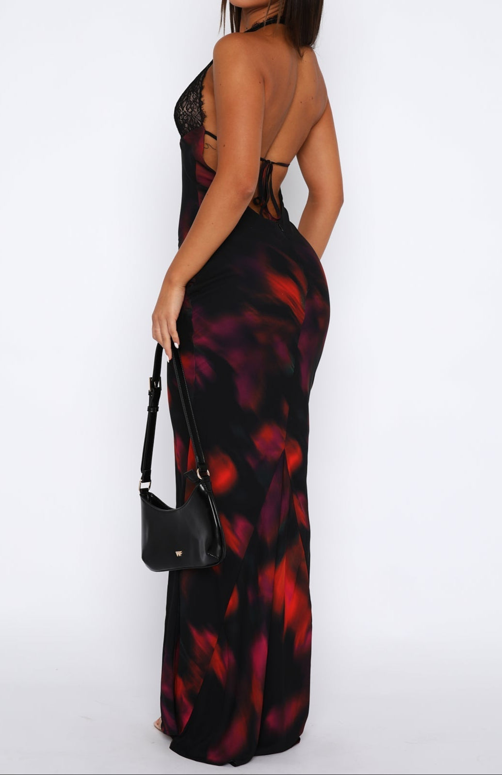 Marina maxi dress with Sangria floral print