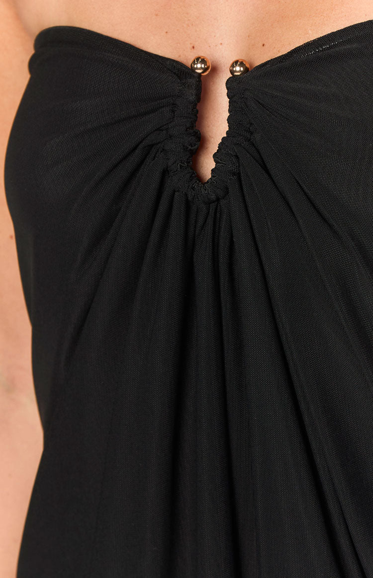 Constantia Black Strapless Minikleid