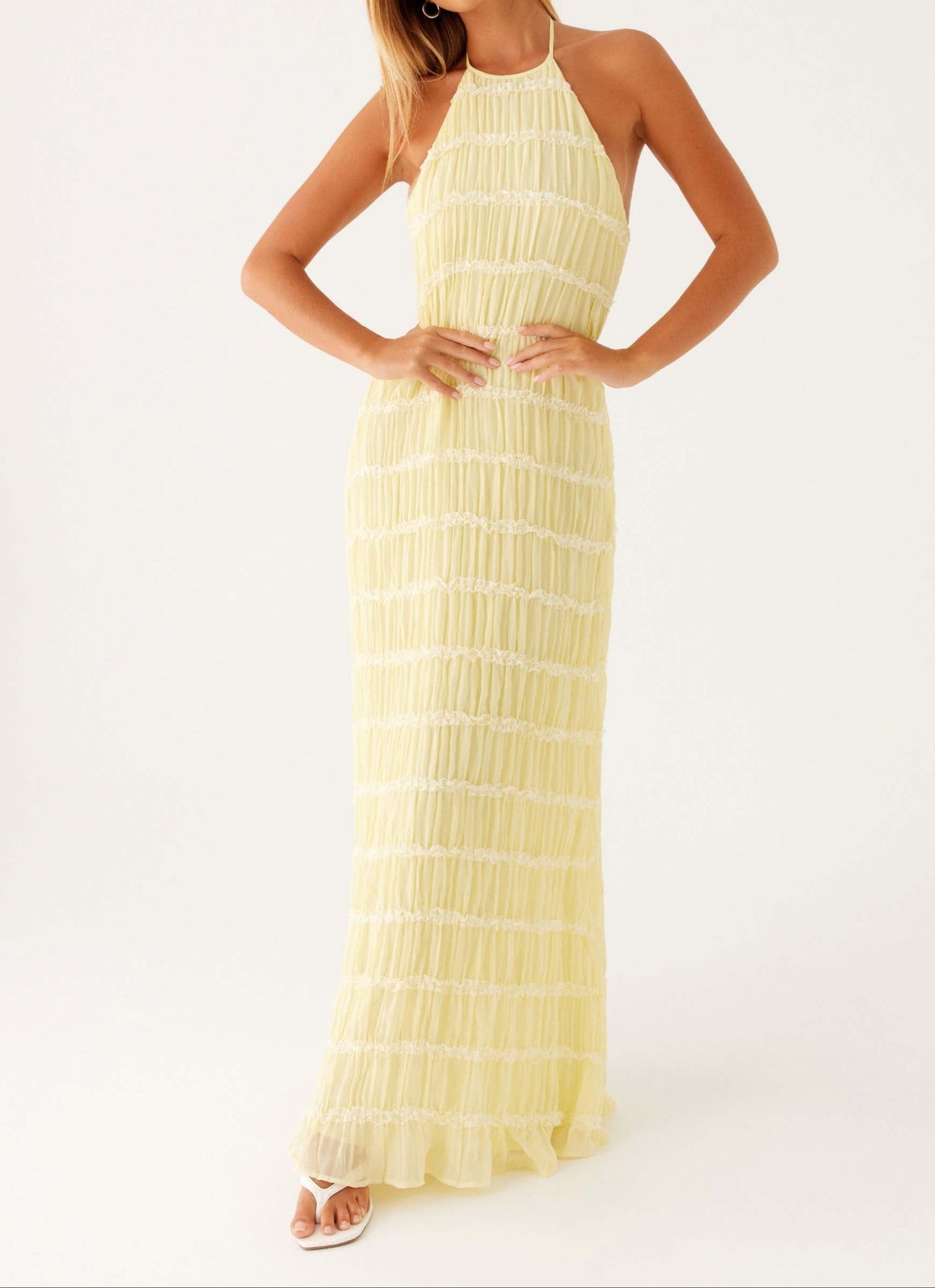 Paula Maxikleid - żółty