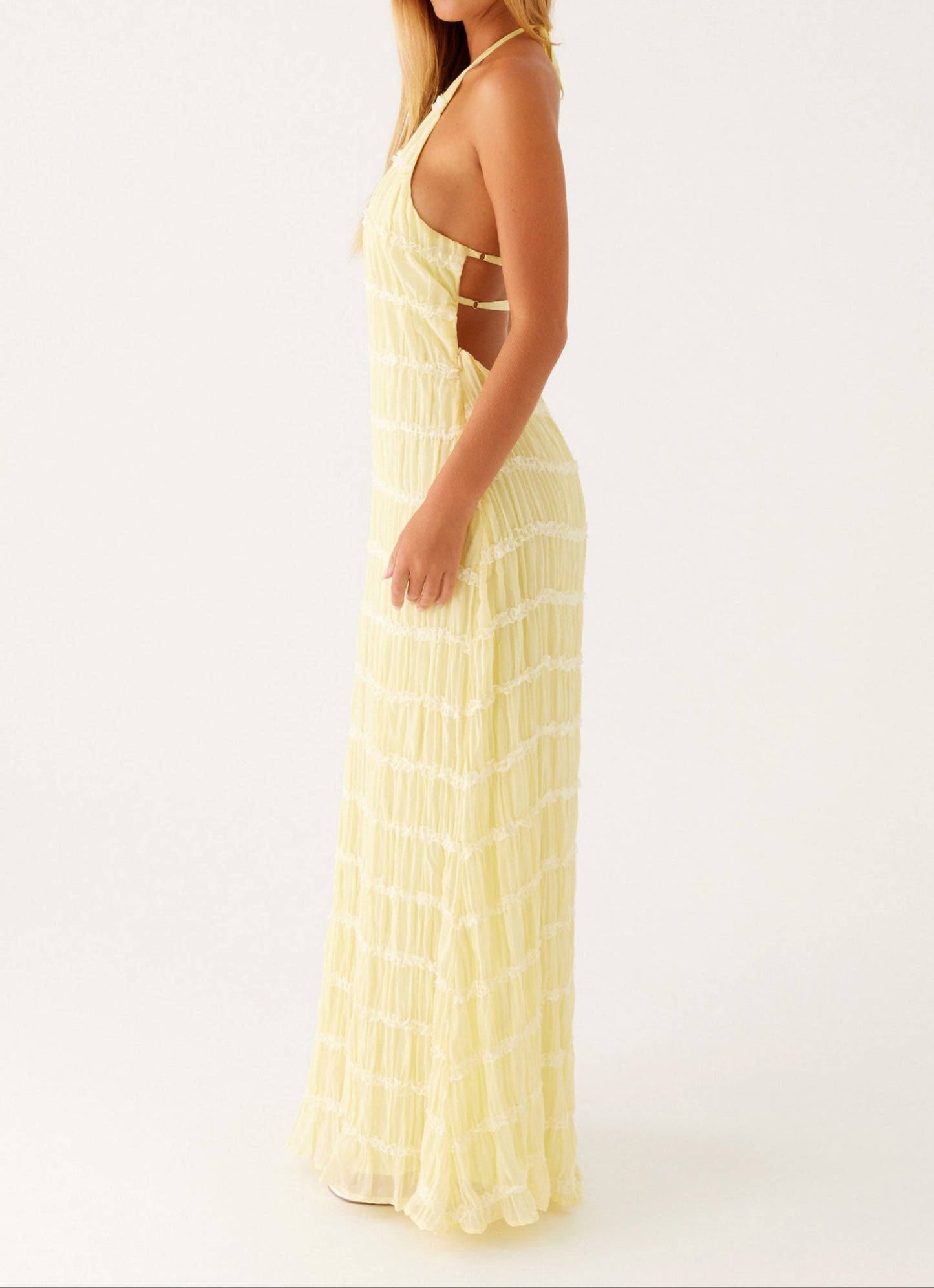 Paula Maxikleid - żółty