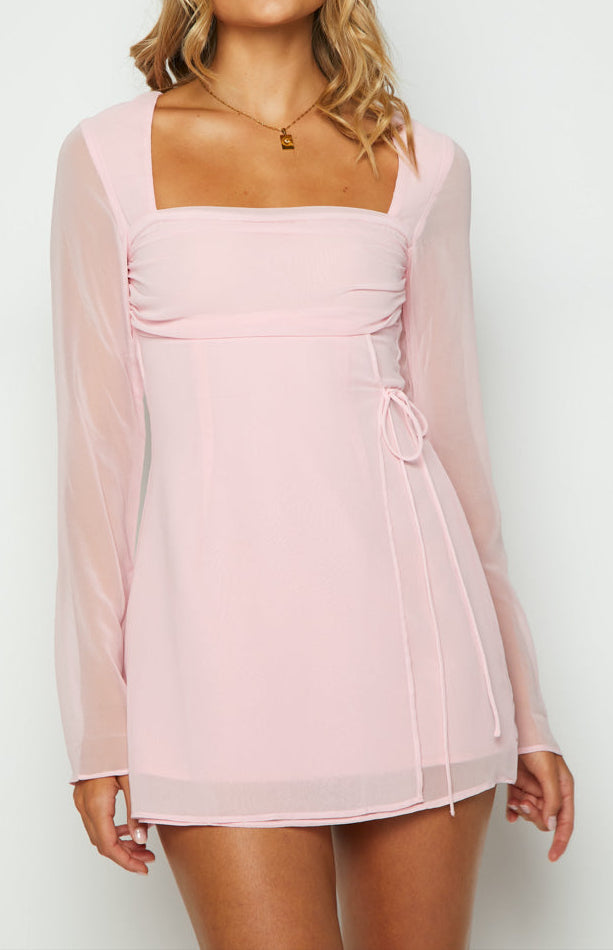 Vittoria mini -jurk met lange arm in de baby of