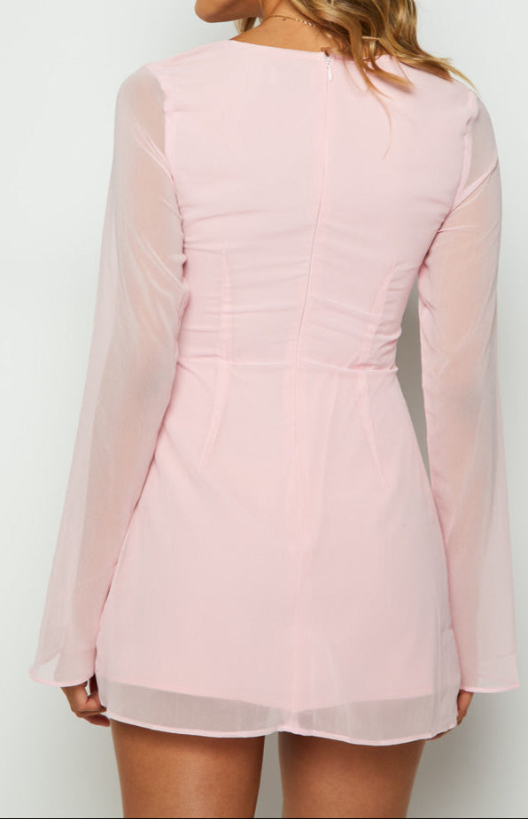 Vittoria mini -jurk met lange arm in de baby of