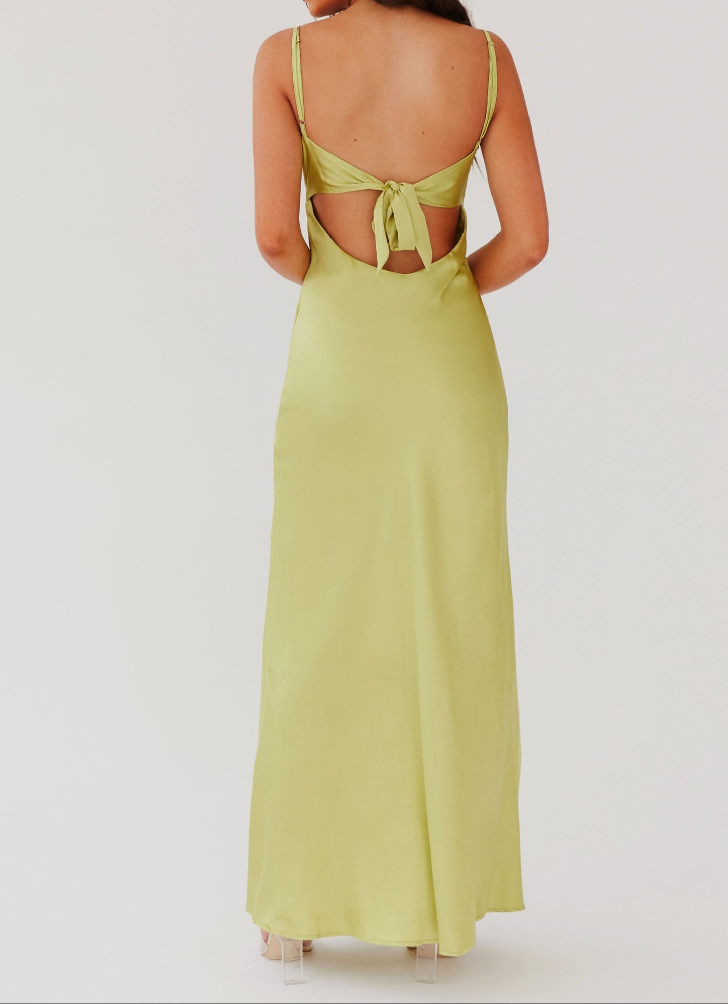 Grazia Flora Satin Maxikleid - Groene verwachtingen
