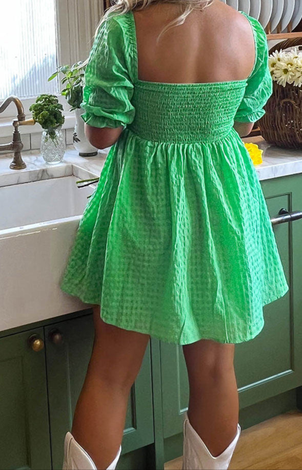 Fella groene baby pop minikleid