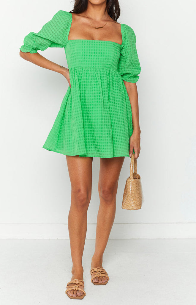 Fella groene baby pop minikleid