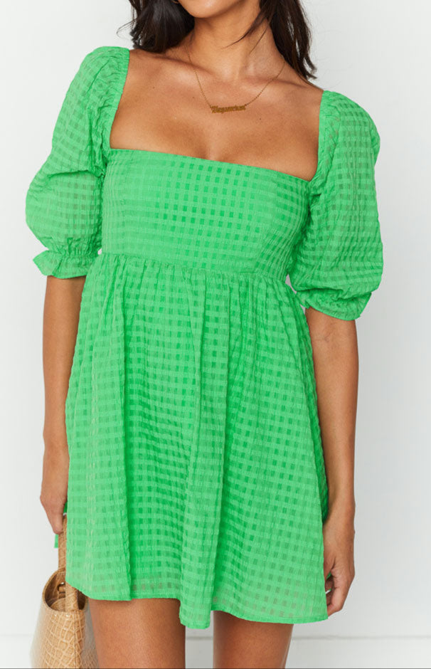 Fella groene baby pop minikleid