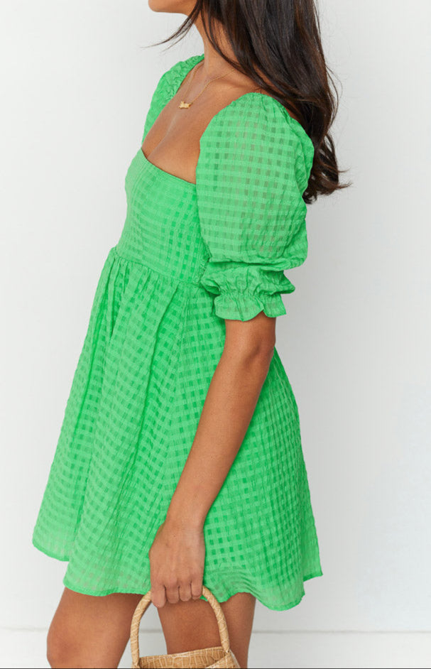 Fella groene baby pop minikleid