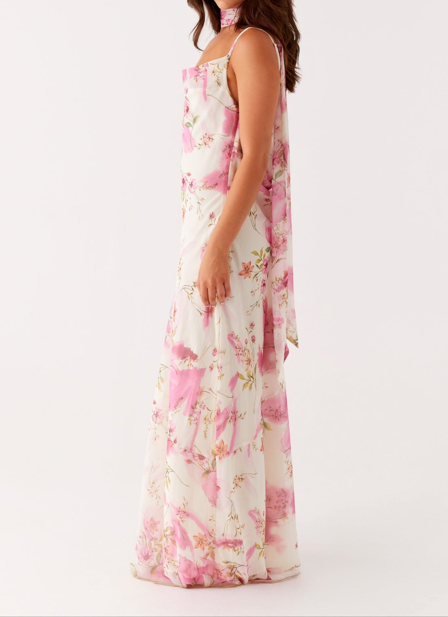 Orsola Maxikleid - Ivory -gekleurd bloempatroon