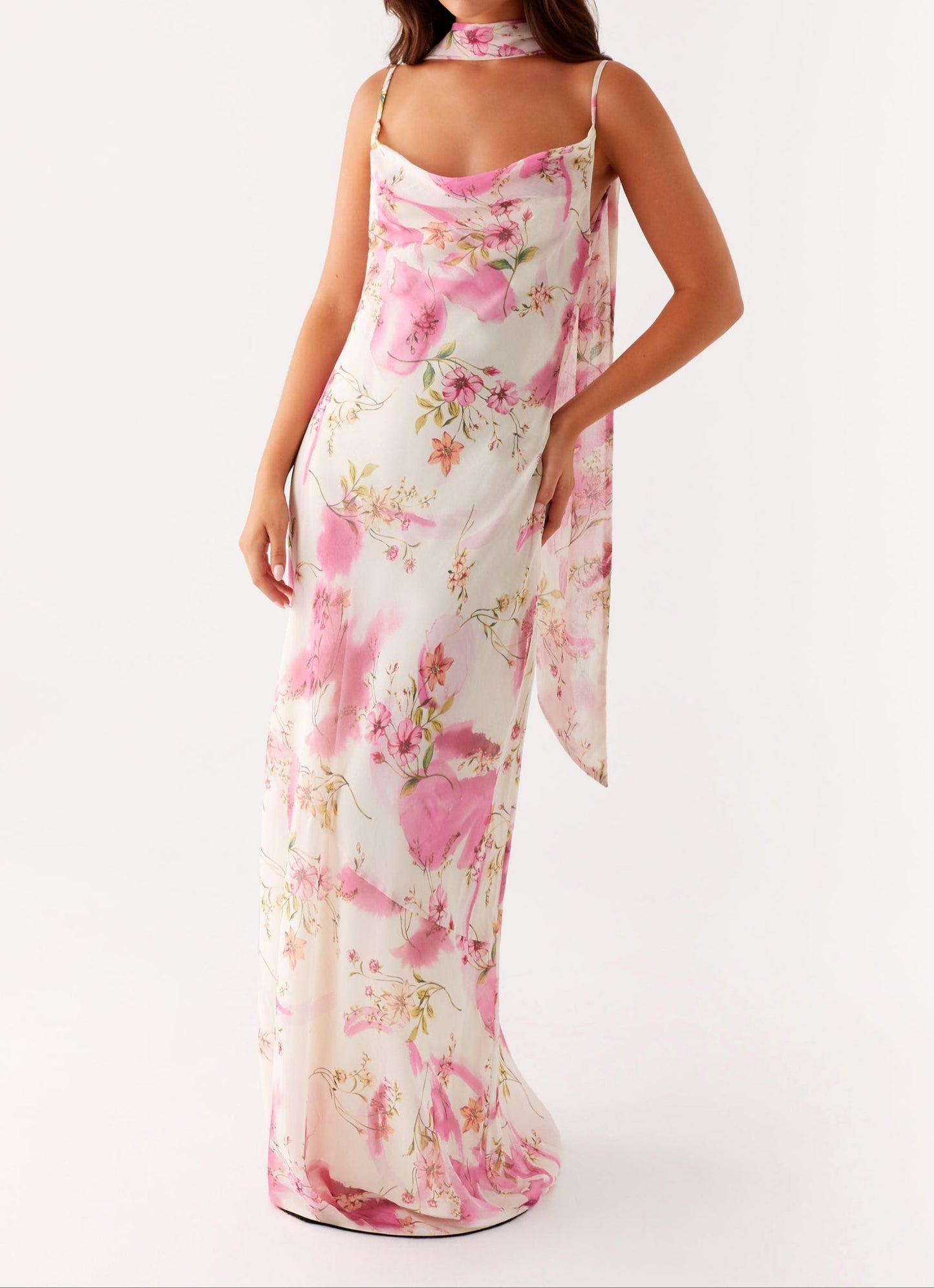 Orsola Maxikleid - Ivory -gekleurd bloempatroon