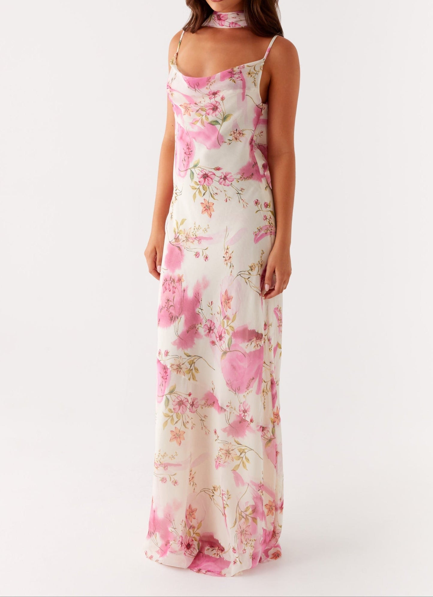 Orsola Maxikleid - Ivory -gekleurd bloempatroon