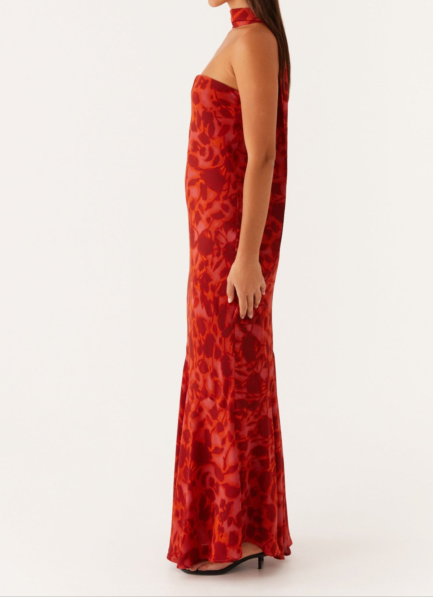 Amata Under The Pagoda Maxi Dress - Dark Red Floral