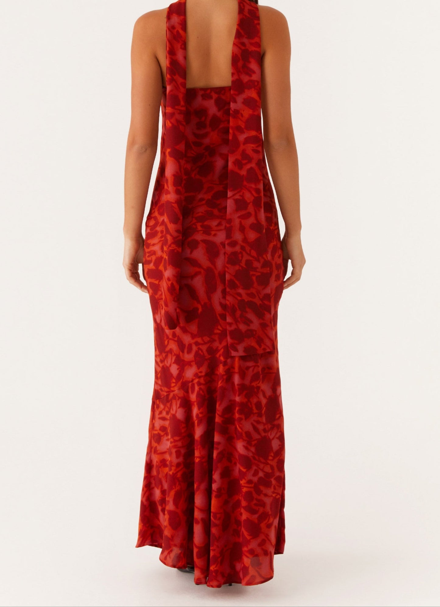 Amata Under The Pagoda Maxi Dress - Dark Red Floral