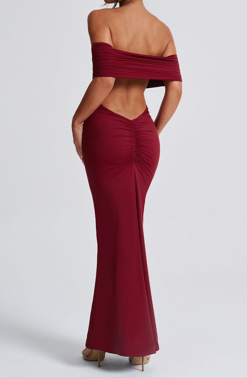 Mariella Maxikleid – Burgunderrot