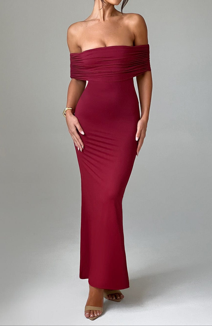 Mariella Maxikleid – Burgunderrot
