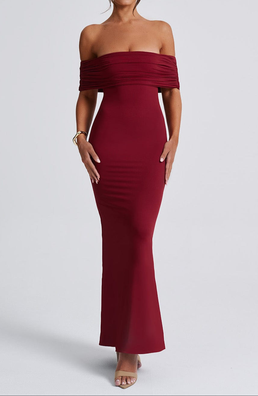 Mariella Maxikleid – Burgunderrot