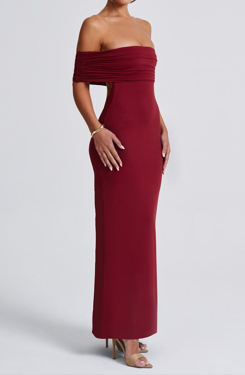 Mariella Maxikleid – Burgunderrot
