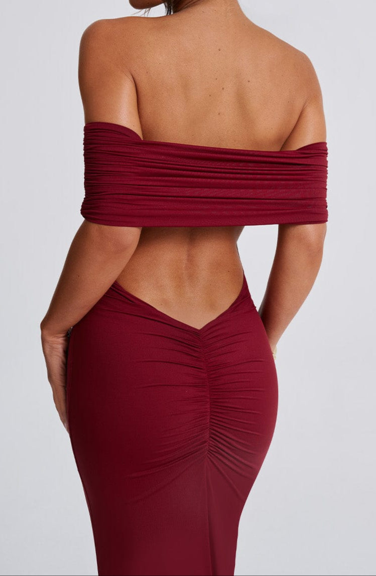 Mariella Maxikleid – Burgunderrot