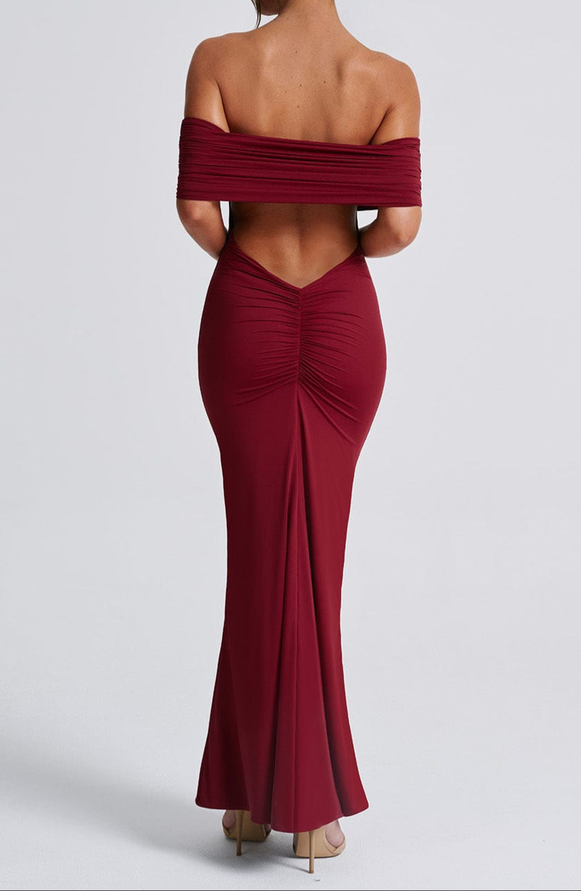 Mariella Maxikleid – Burgunderrot