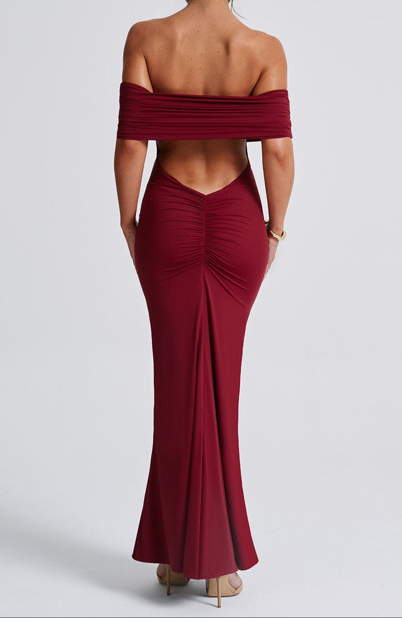 Mariella Maxikleid – Burgunderrot