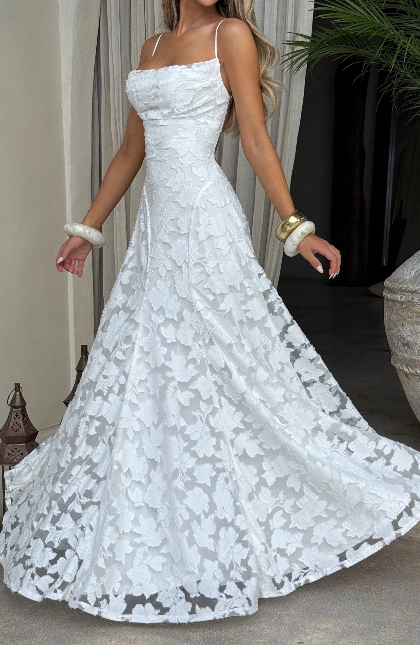 Ariana Maxikleid – Elfenbein