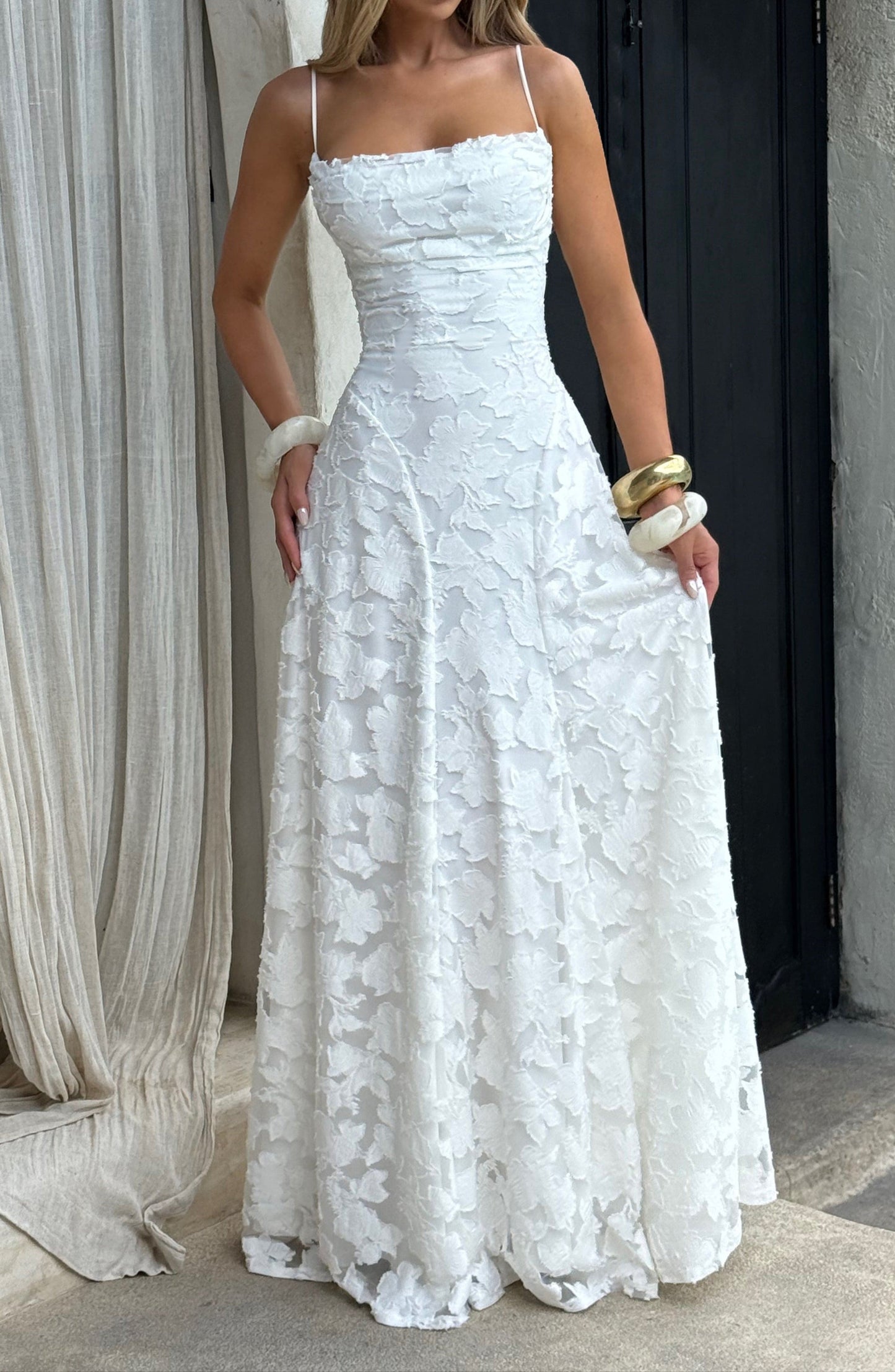 Ariana Maxikleid – Elfenbein