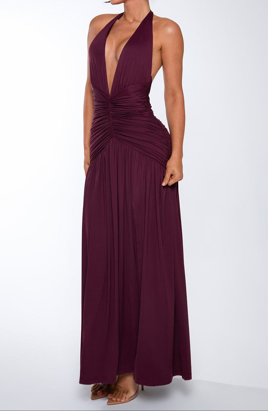 Concetta Maxikleid - Kirschlack