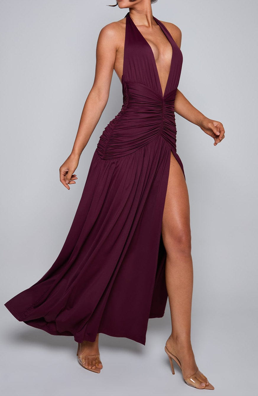 Concetta Maxikleid - Kirschlack