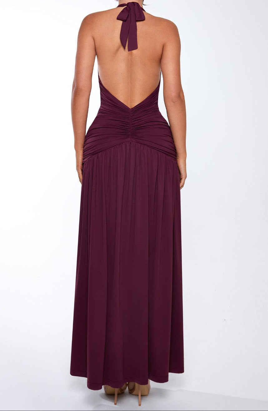 Concetta Maxikleid - Kirschlack