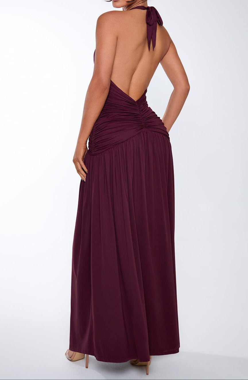 Concetta Maxikleid - Kirschlack