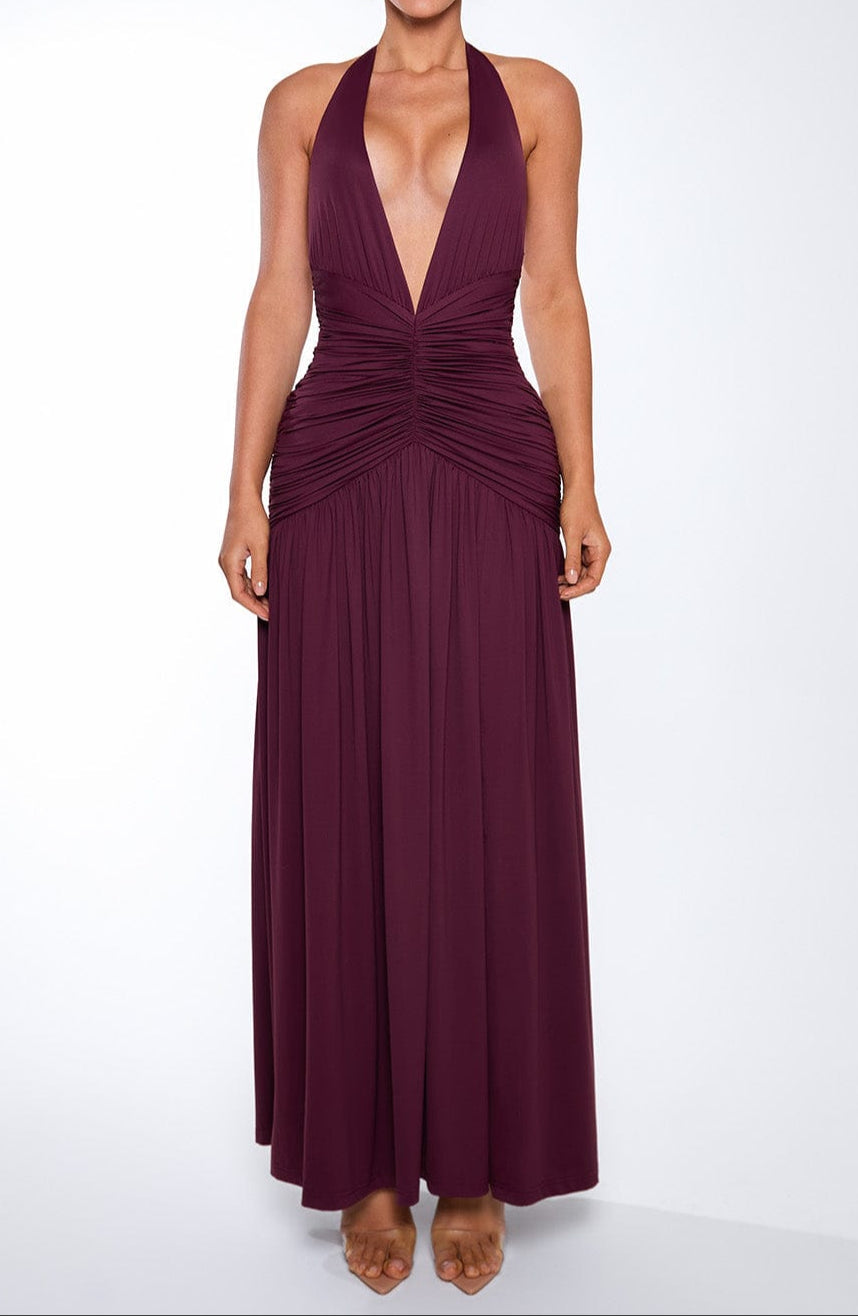 Concetta Maxikleid - Kirschlack