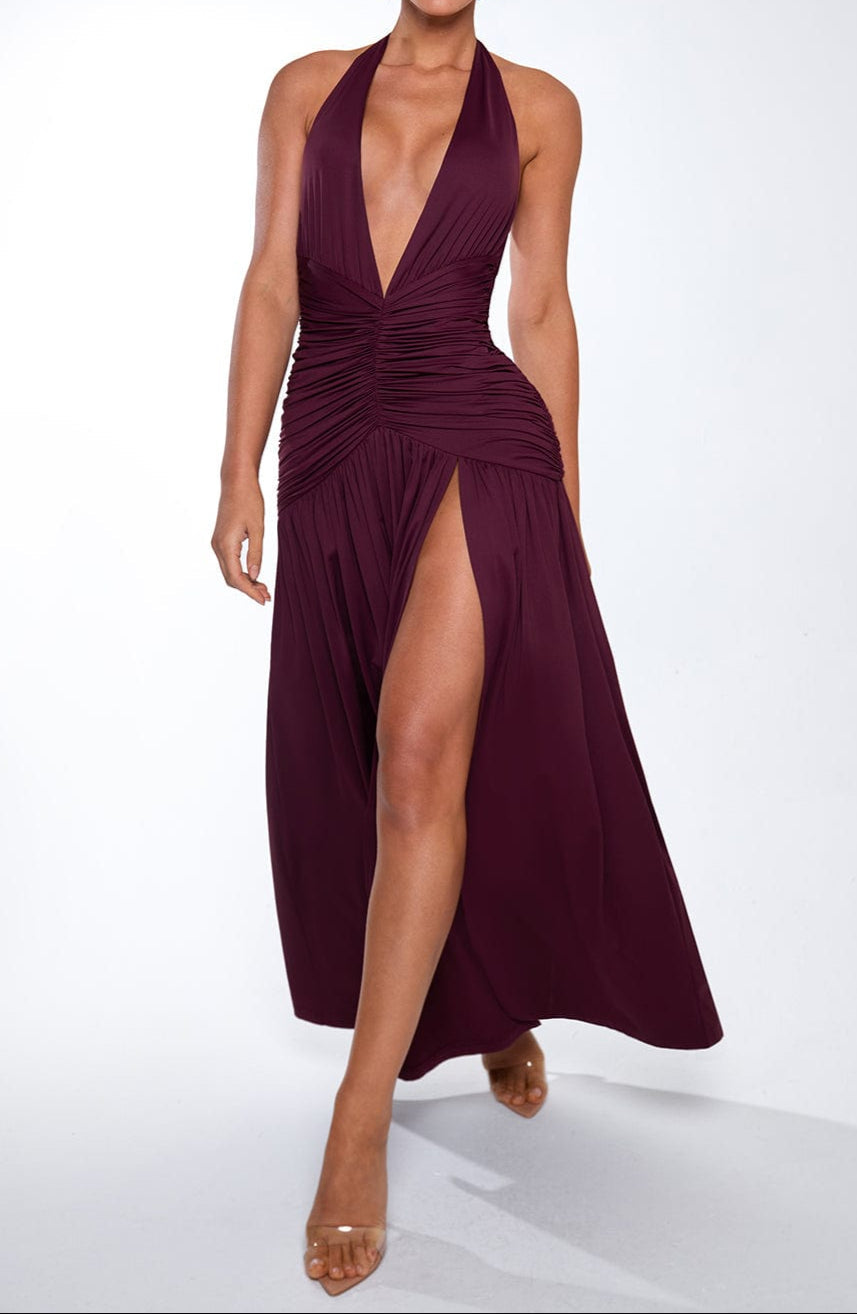 Concetta Maxikleid - Kirschlack
