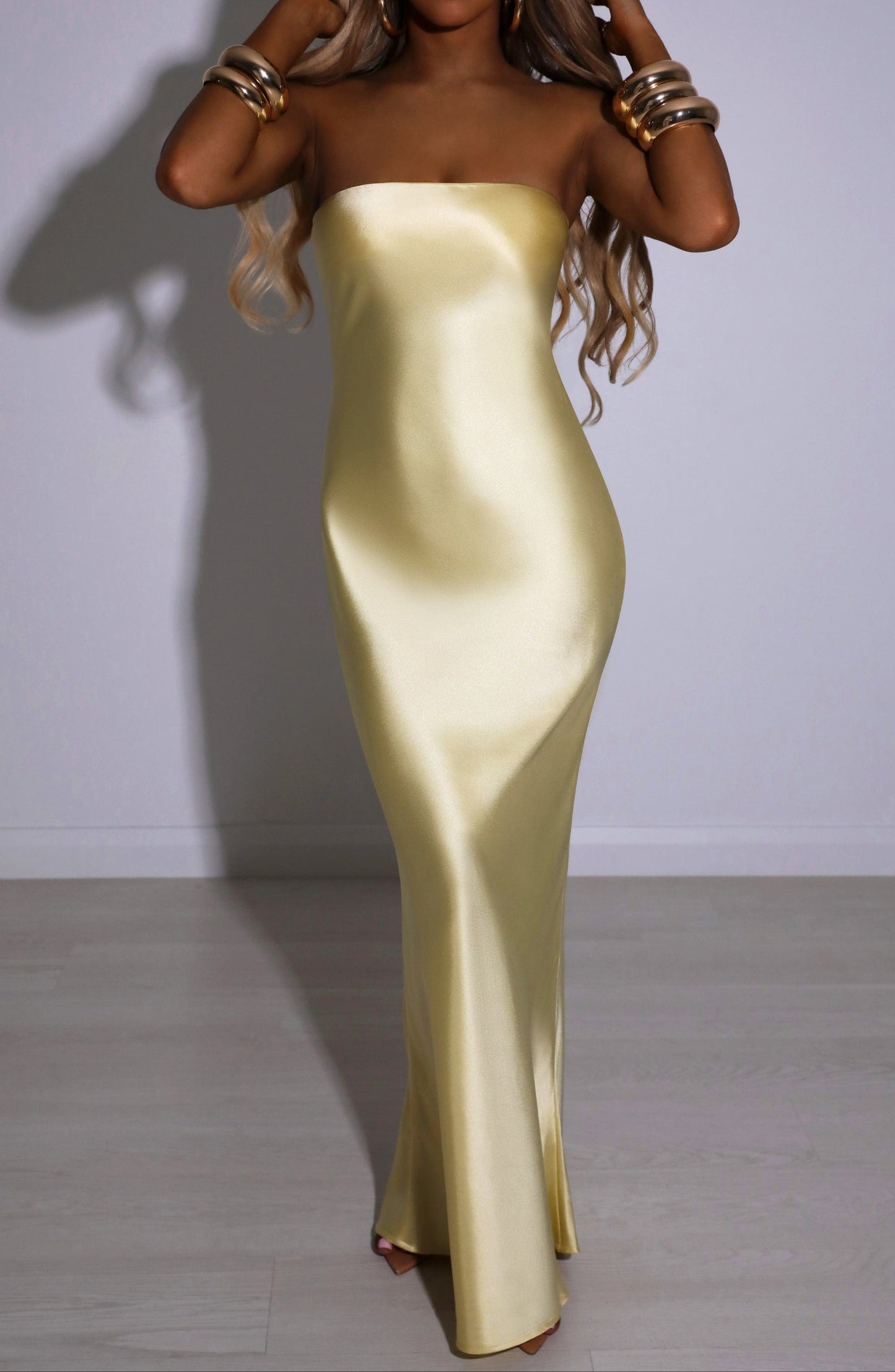 Idalia Maxikleid Zitronengelb