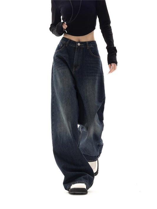 Dunkelblaue 90er Vintage Baggy Boyfriend Jeans