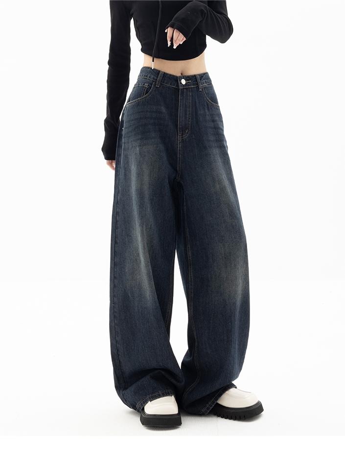 Dunkelblaue 90er Vintage Baggy Boyfriend Jeans