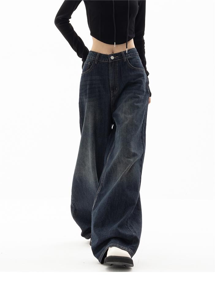 Dunkelblaue 90er Vintage Baggy Boyfriend Jeans