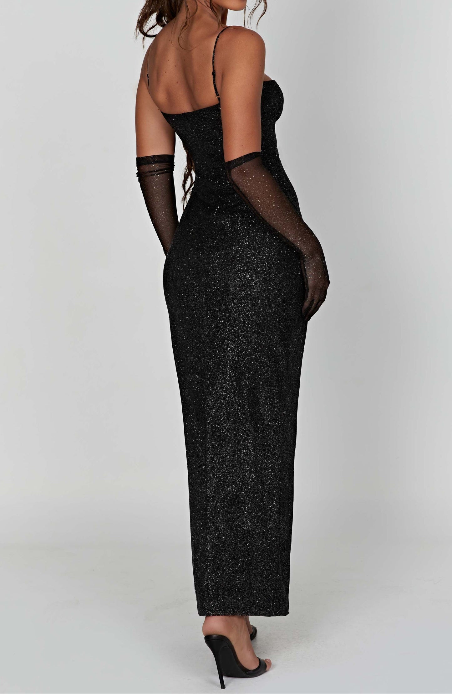 Giorgia Maxi Dress - Black Glitter