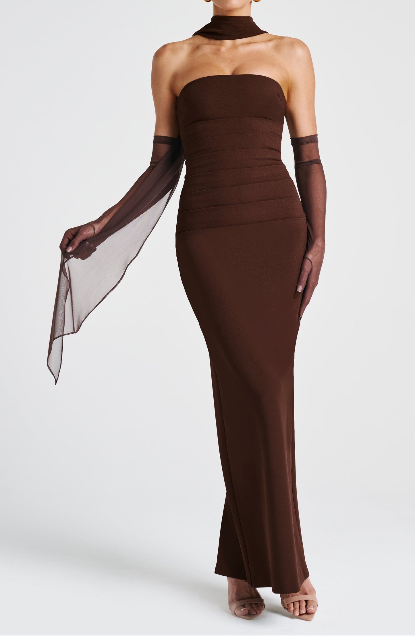 Mafalda Maxi Dress – Plum Brown