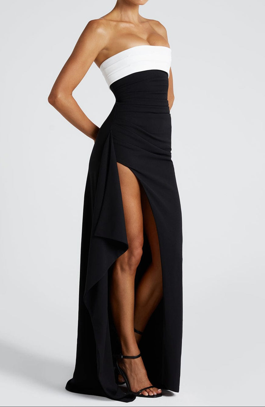 Martina Maxikleid - noir et blanc