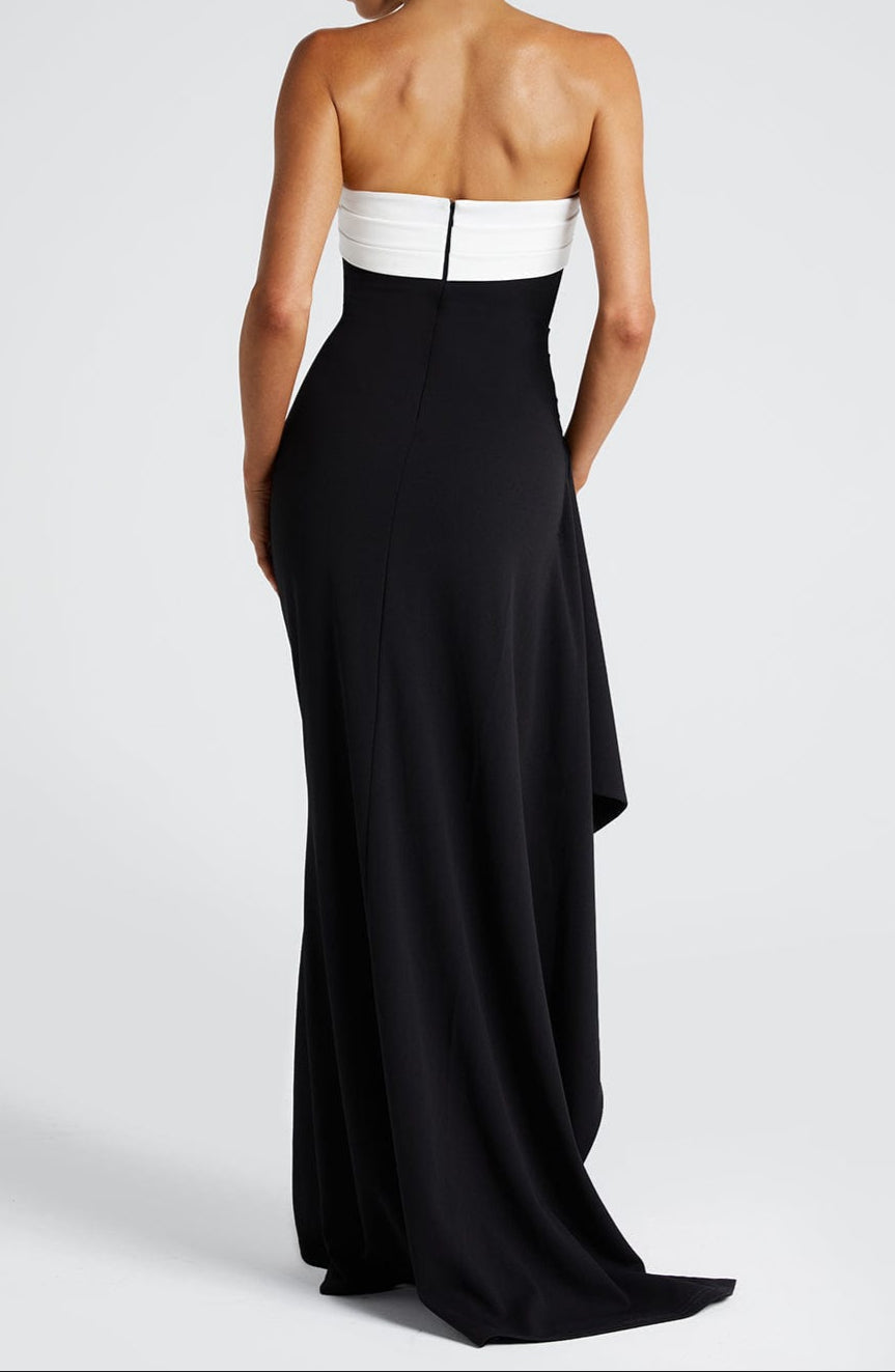 Martina Maxikleid - noir et blanc