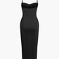 Einfarbiges Classic Slip Maxi Kleid