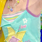 Blauwe Y2K Star Patch asymmetrische cami top