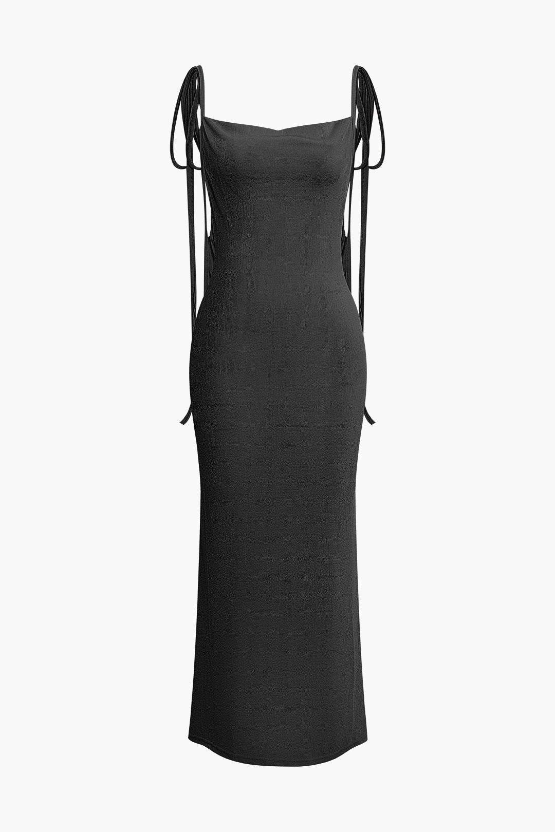 Backless Round Neck Maxi Dress