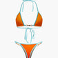 Set bikini a 2 pezzi con dettagli in perla vintage a contrasto 