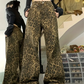 Jeans Boyfriend larghi leopardati Y2k