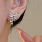 Glittering Bow Rhinestone Styling Stud Earrings